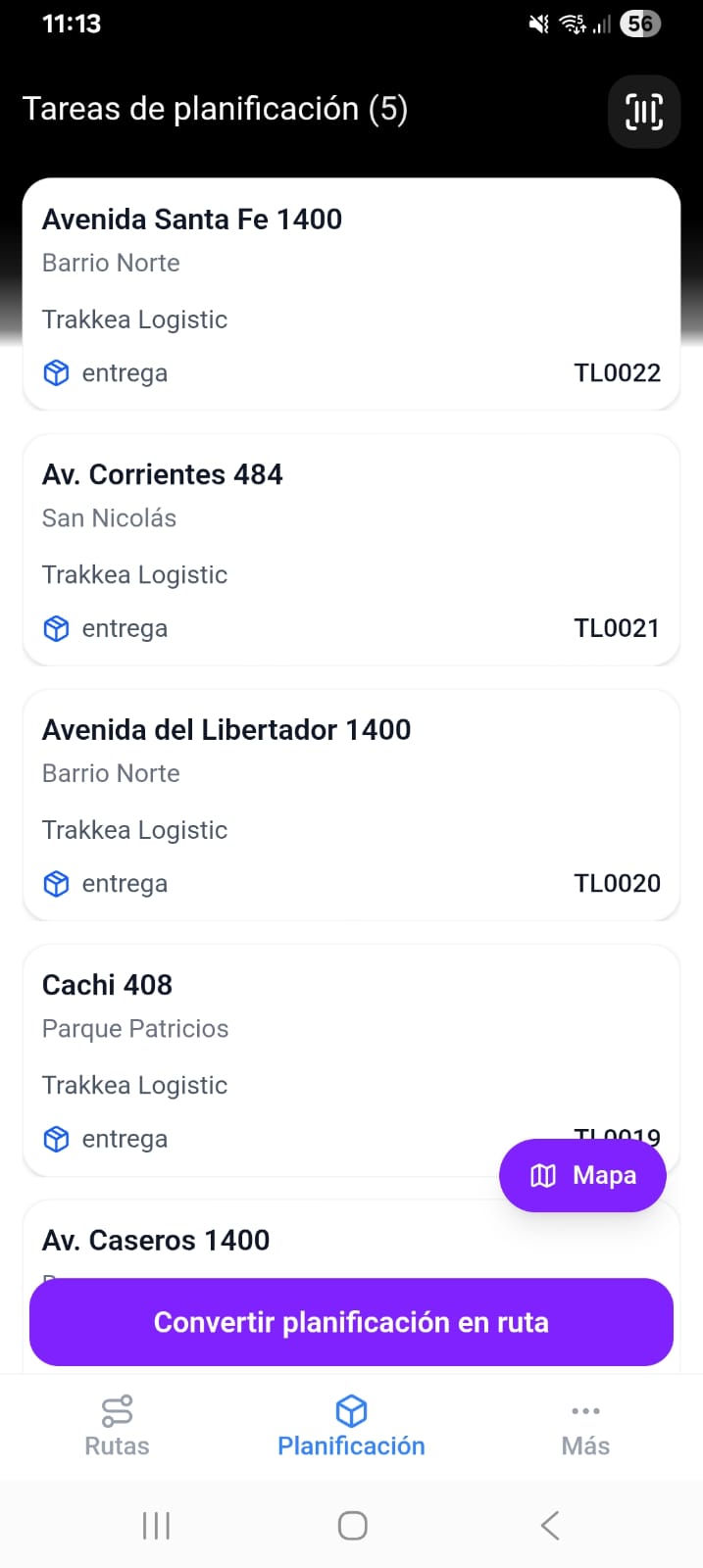 Tareas planificadas del driver